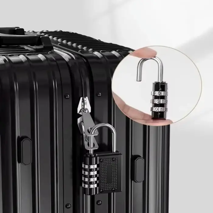 Nouveau métal 4 chiffres Code serrure extérieure étanche cadenas valise bagages
