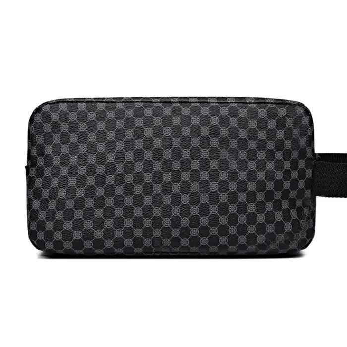 Sac fourre-tout polyvalent en PU pour maquillage et toilette noir bleu beige pour homme et femme voyage organisation quotidienne