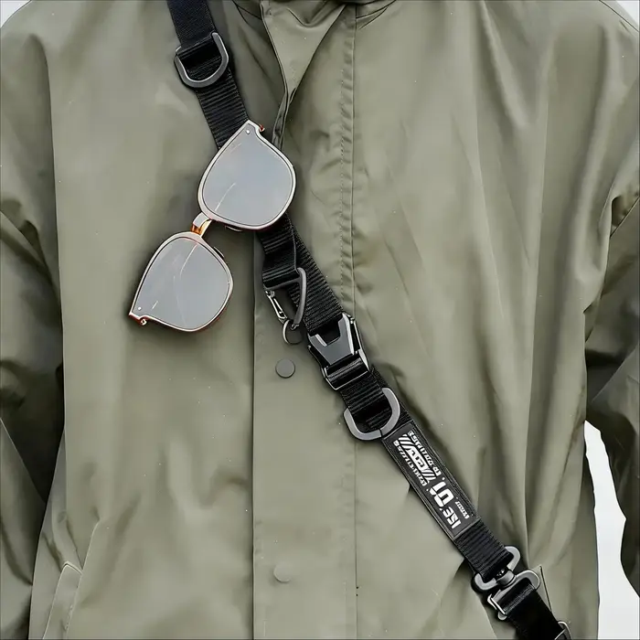 Sangle de sac bandoulière réglable à dégagement rapide multifonction avec anneau de suspension pour camping en extérieur