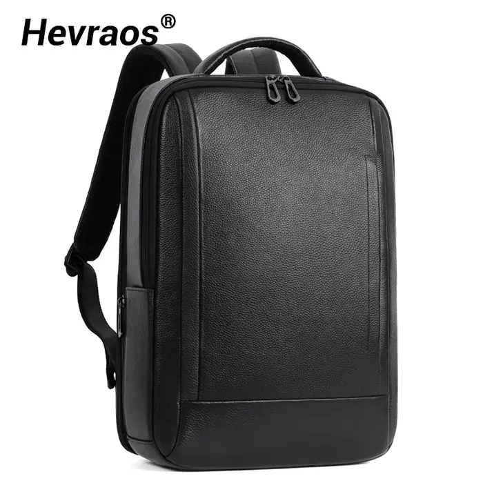 15.6 pouces sac à dos pour ordinateur portable hommes 100% en cuir véritable
