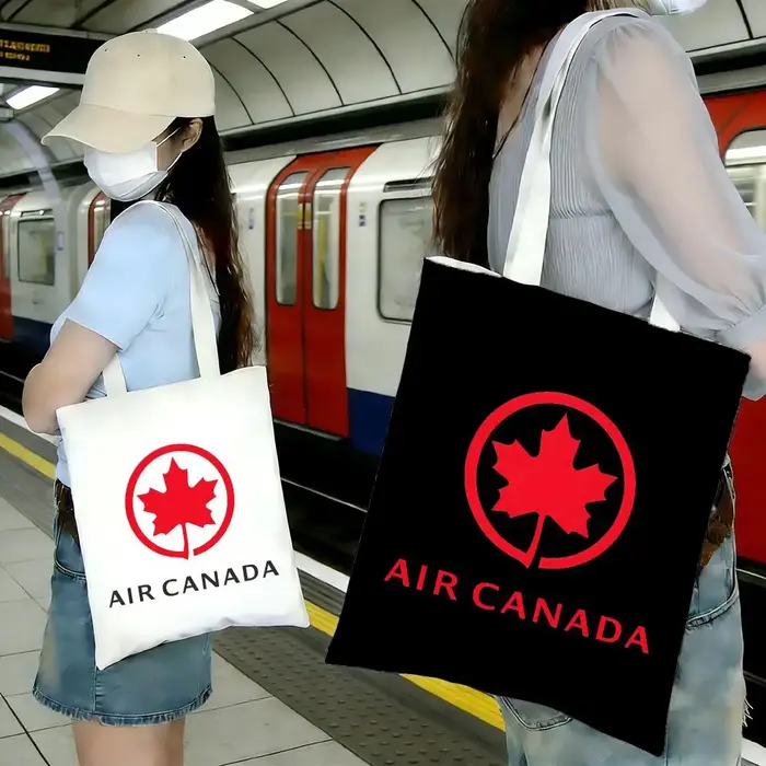 Logo de la compagnie aérienne A-Air Canada, sacs de rangement, sacs de courses, série de sacs imprimés, sac à bandoulière léger pour un usage quotidien