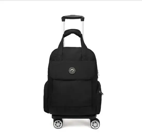 Sac polochon à roulettes pour femmes, sac à dos à roulettes avec roulettes, sac à dos à roulettes, v