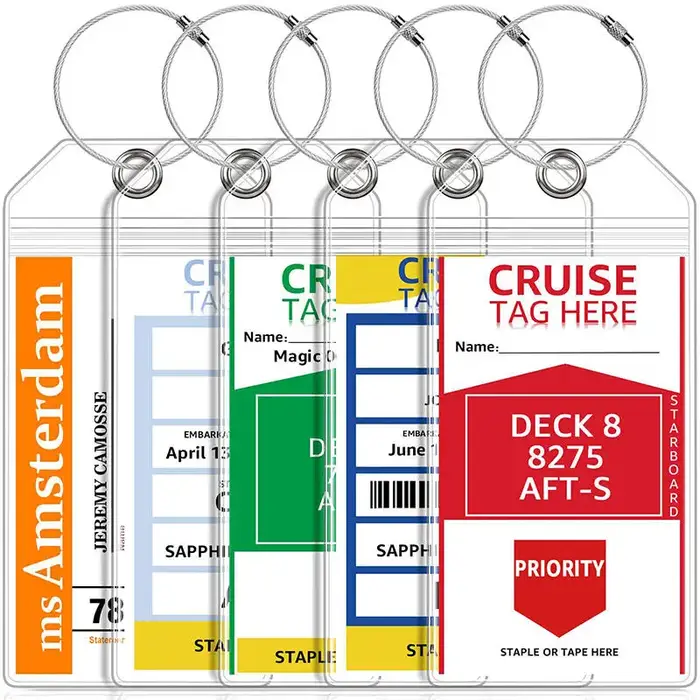 5 étiquettes de bagages pour croisière