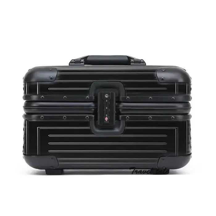Valise à roulettes Vescovo en aluminium de 12 à 15 pouces, petite valise rigide pour cabine, étui à 