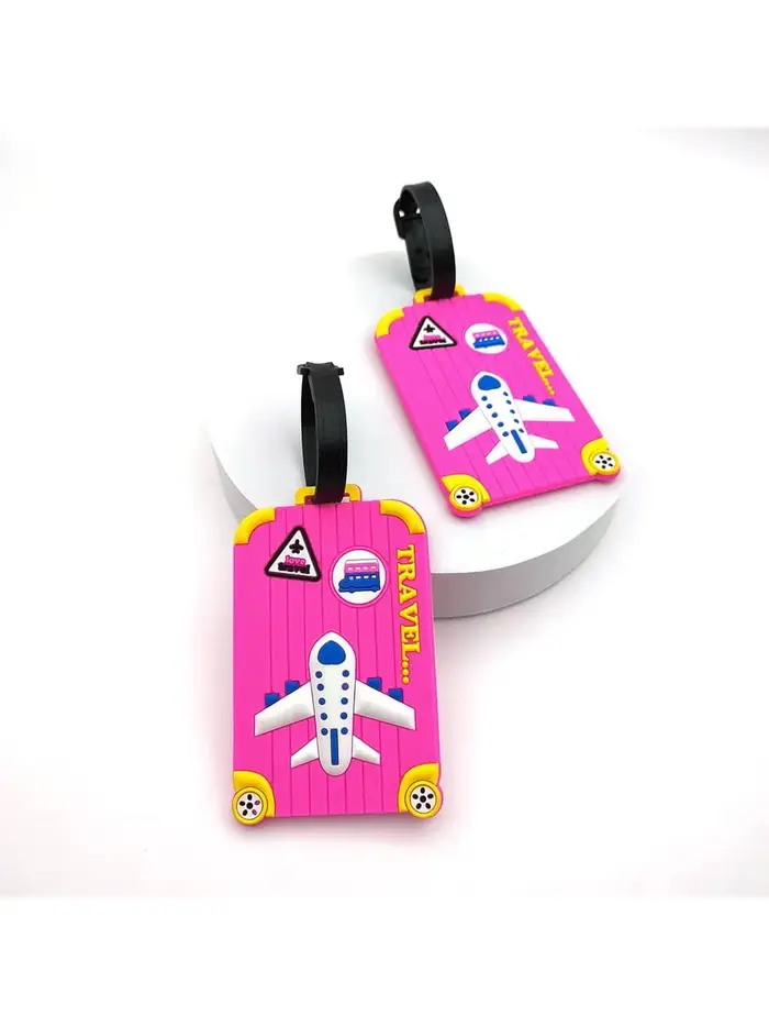 Étiquette de bagage multicolore pour avion créatif, étiquette d'aéroport de voyage, prévention des p