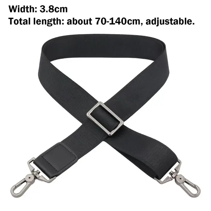 Accessoires de sac sangle de sac réglable en Nylon noir