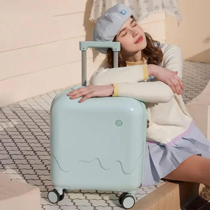 Valise de voyage carrée 18 pouces avec porte-gobelet