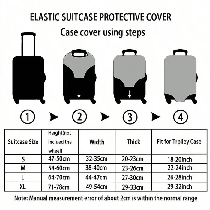 Housse de protection pour bagages à motifs floraux