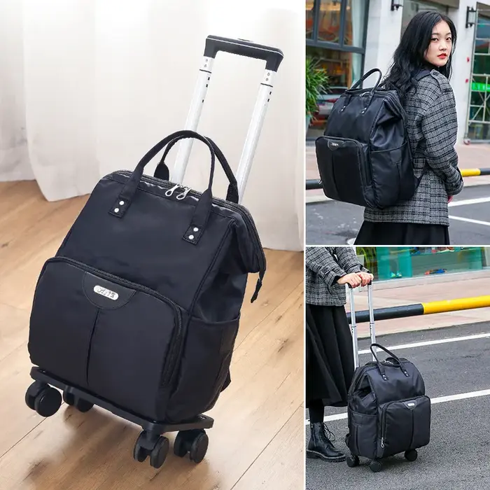 Sac à roulettes de voyage Oxford pour femme