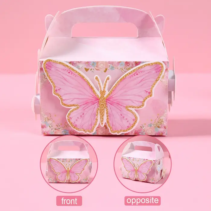Valise de ixPapillon, Sacs Cadeaux, Bonbons, Sac d'Emballage de Biscuits, Décor de ixd'Anniversaire, Fournitures de ixPréChristophe pour Enfants et Bol