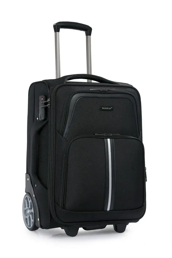 Valise de voyage de 20 pouces en tissu Oxford, bagage à main avec grandes roues, boîtier de chariot,