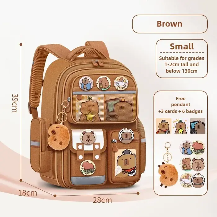 Capybara enfants sac à dos étanche étudiant cartable grande capacité soulager la charge sac d'école