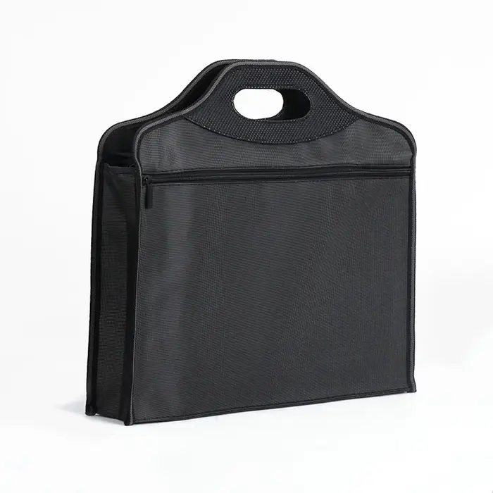 Sac à documents portable étanche et épaissie avec fermeture éclair, dossier de fichiers Oxford double couche, étui à bombes de bureau, remplissage Tute Business, A4