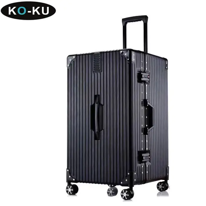 KU valise surdimensionnée 40/50/60 ''cadre en aluminium ABS + PC boîtier de chariot épaissi bagage de grande capacité 20