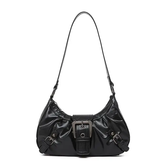 Y2K – sac à bandoulière Hobo plissé rétro pour femmes, pochette sous les bras de Style Maillard, pou