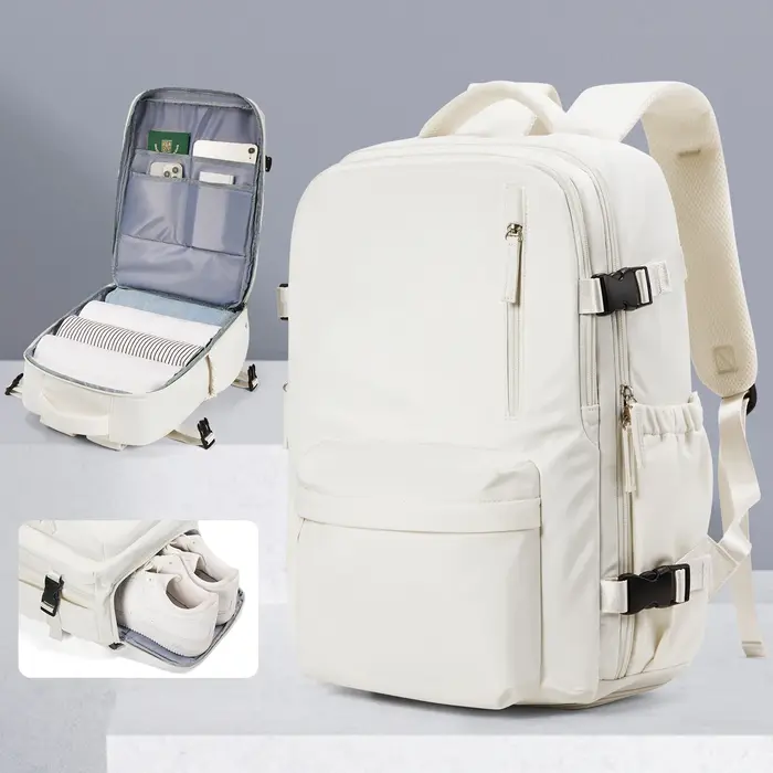 Sac à dos approuvé par avion pour femmes, sac à dos de voyage de grande capacité, bagage à main mult