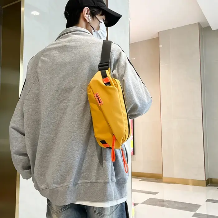 Sac de taille élégant de couleur contrastée – Sac banane à bandoulière léger et durable pour les sports de plein air et un usage quotidien