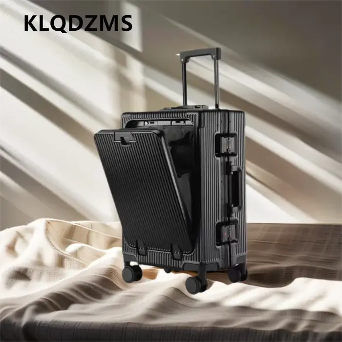 KLQDZMS valise pour ordinateur portable chargement USB valise d'embarquement PC ouverture avant cadr