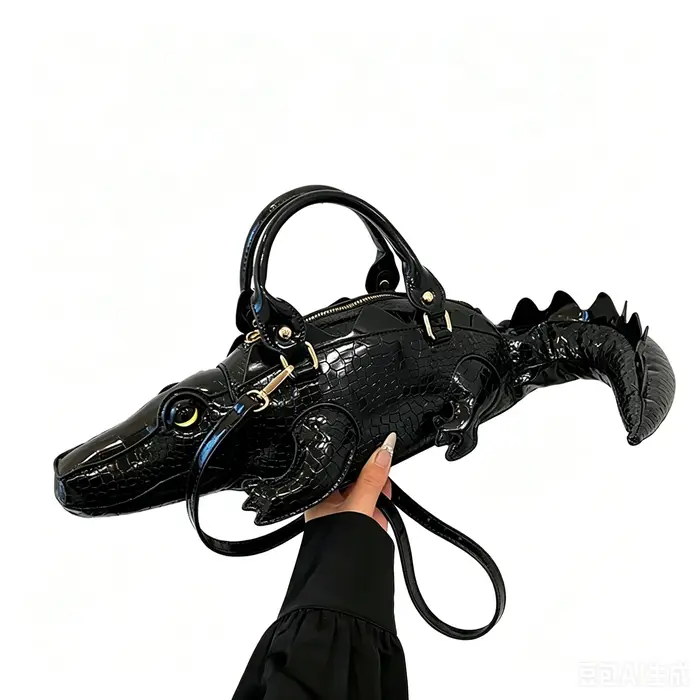 Nouveau sac à main tendance en forme de crocodile pour femmes, sac fourre-tout de créateur à la mode