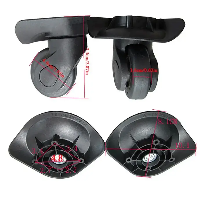 1 paire de roues de remplacement de bagages de valise pivotante pour étui de voyage A19 roues de bag