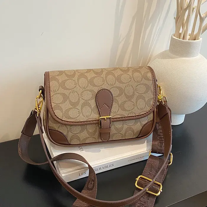 Nouveau sac à main vintage imprimé pour femme - Sac bandoulière classique et polyvalent, idéal pour
