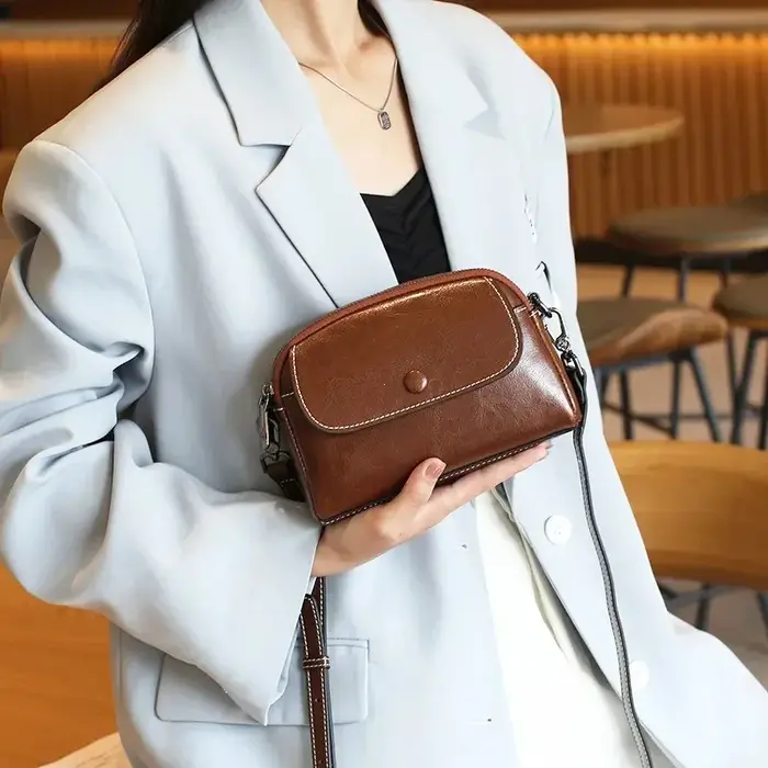 Mini sac vintage en cuir véritable, sac bandoulière, sac de luxe pour téléphone portable, sac à band