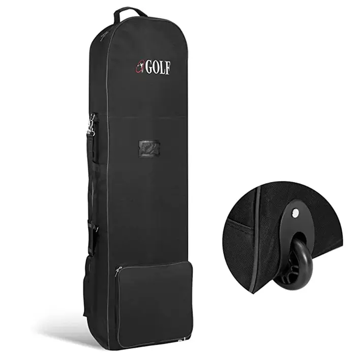 Sacs de voyage pour clubs de golf avec roulettes et bretelles amovibles, housse de protection pliable pour clubs de golf, sac de voyage pour avions