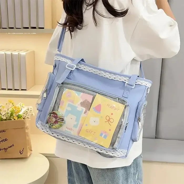 Sacs à bandoulière transparents japonais Kawaii Itabag de grande capacité pour filles