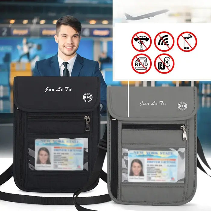 Ceinture d'argent de voyage, blocage RFID, sac de taille étanche, sac banane, portefeuille caché, Signal RFID, blocage du porte-passeport, sac pour documents