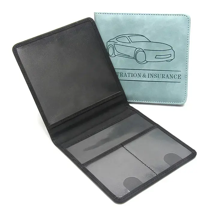 Porte-cartes et documents essentiels pour l'immatriculation et l'assurance de la voiture, accessoires de voiture, boîte de données du véhicule, portefeuille