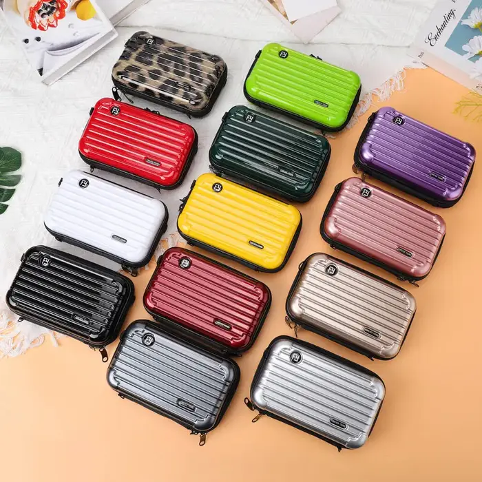 Nouvelle mini valise, trousse de maquillage portable pour femme, trousse de maquillage grande capacité, trousse de maquillage imperméable à bandoulière pour extérieur