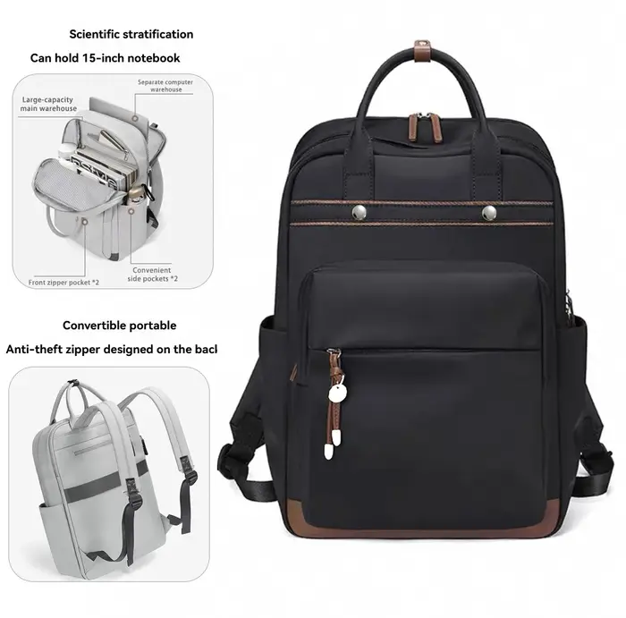 Sac à dos pour ordinateur portable pour femme 14 pouces sac à dos de mode voyage banlieue loisirs sa