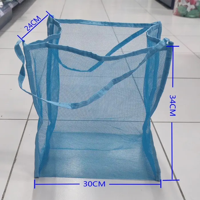 Sac fourre-tout en maille respirante, sac de plage en maille respirante avec poignées renforcées, gr