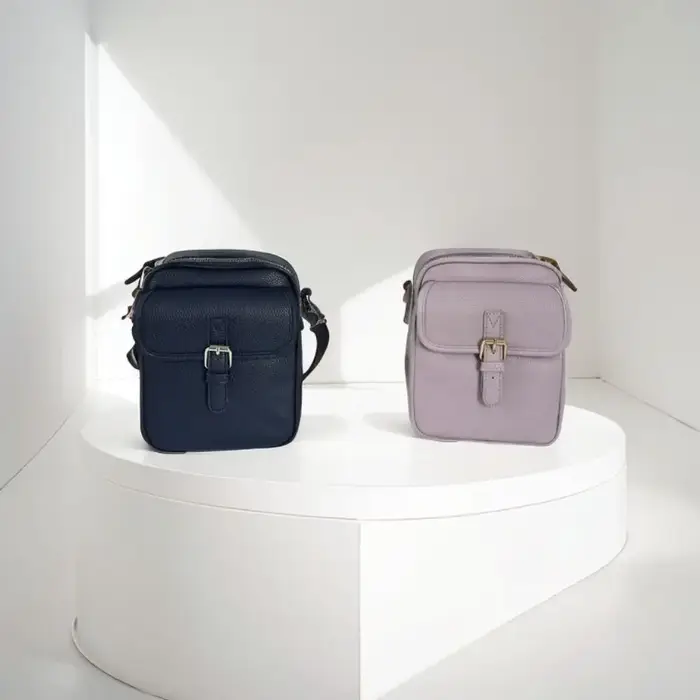Sac messager en cuir pour femme avec bandoulière réglable et amovible