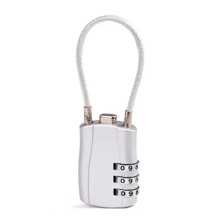 Serrure douanière TSA à combinaison à 3 chiffres, haute sécurité, pour casque, sac à dos de voyage,