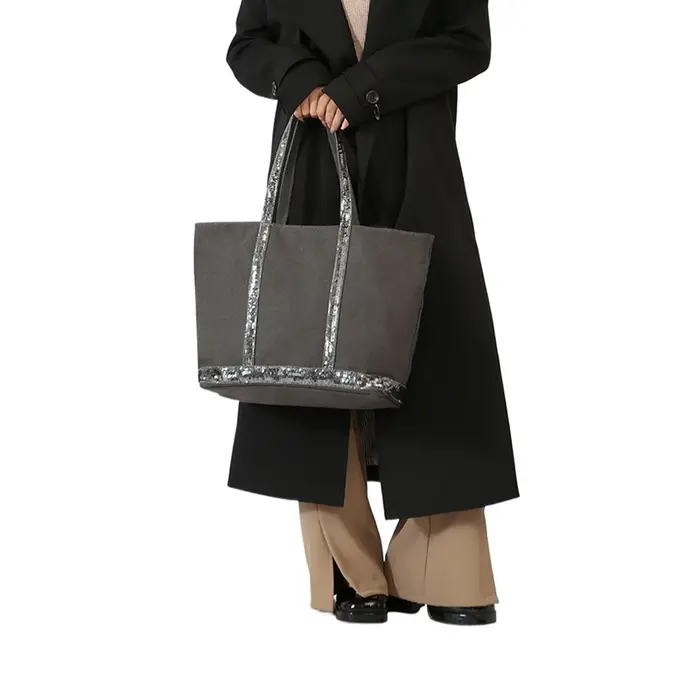 Sac fourre-tout Vintage en toile à paillettes