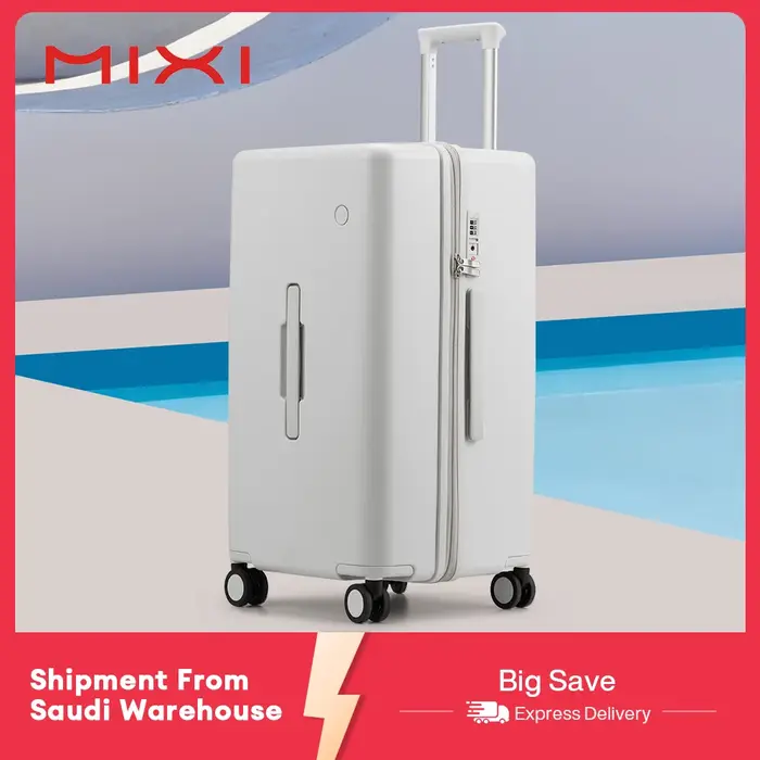 Valise de voyage Mixi Trunk Luggage, taille moyenne, rigide en polycarbonate, avec roulettes pivotan