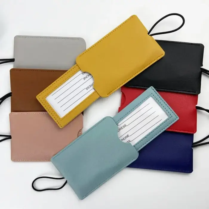 Étiquette de bagage en cuir PU