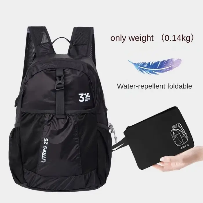 Sac à dos de voyage en plein air sac à dos de sport pour hommes Ultra-léger Portable voyage peau ran