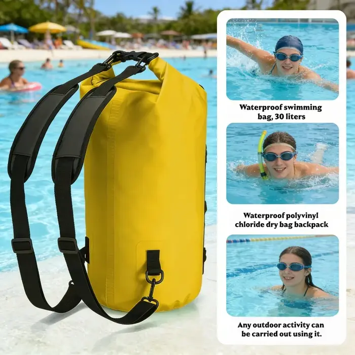 Sac à dos étanche en PVC 30L pour kayak