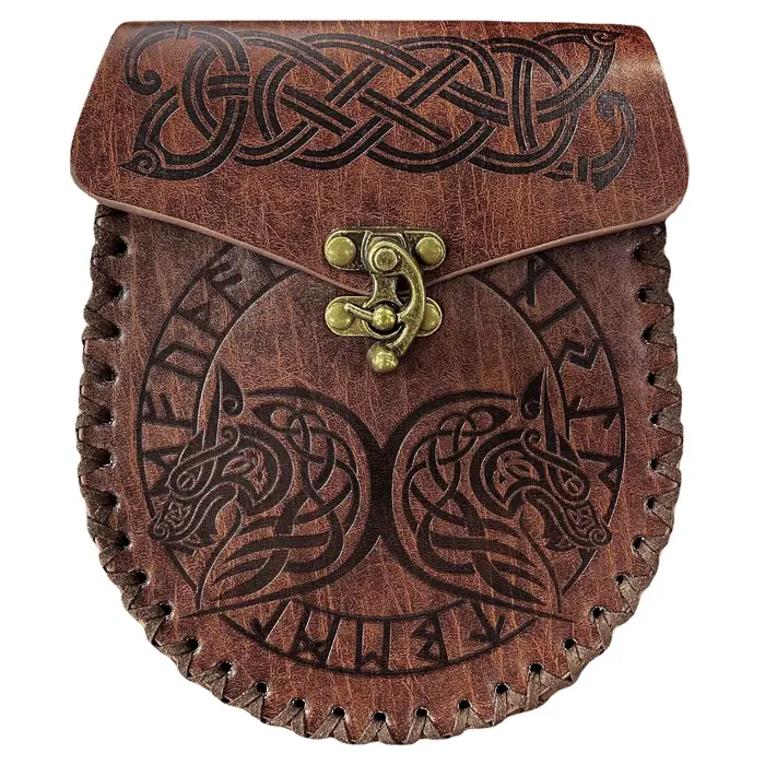 Sac Renaissance nordique en relief, sac de ceinture, accessoires de Costume Renaissance, sac de tail