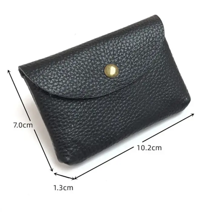 Porte-cartes en cuir véritable, accessoires de bureau portables, première couche, manches en cuir de vache, étui pour cartes photo, cartes de visite