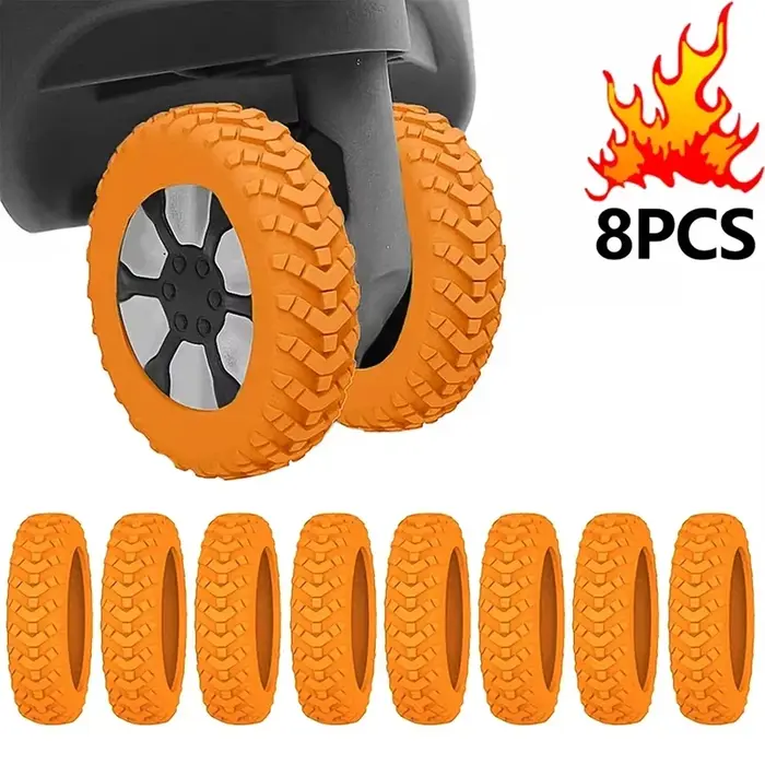 8 protections de roulettes de bagages en silicone, couvre-roulettes pour valises de voyage, réductio