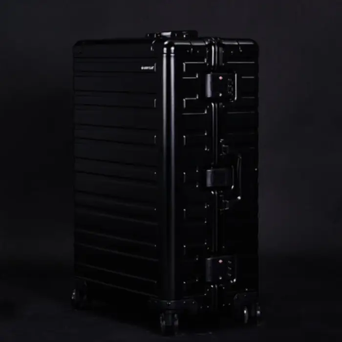 Valise à roulettes en alliage d'aluminium et de magnésium pour hommes et femmes, boîte de code de vo