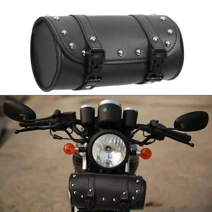 Pochette de voyage en cuir PU pour fourche de moto