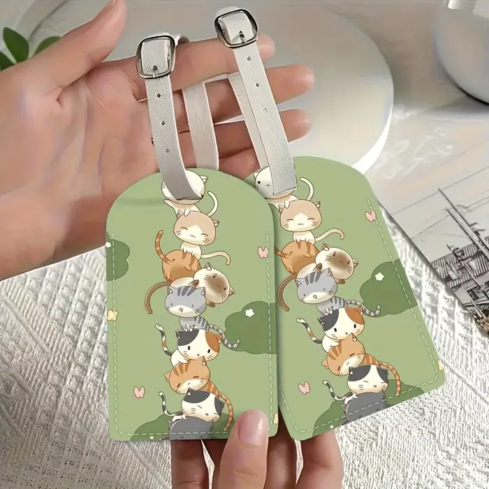 Étiquette de bagage avec porte-carte d'identité