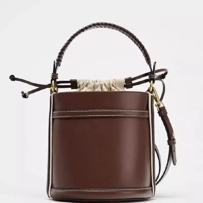 Sac seau en forme de cylindre, sac seau de plage, personnalité, sac à bandoulière pour dames, épaule