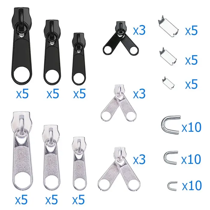 Kit de réparation de fermeture éclair 85 pièces/ensemble