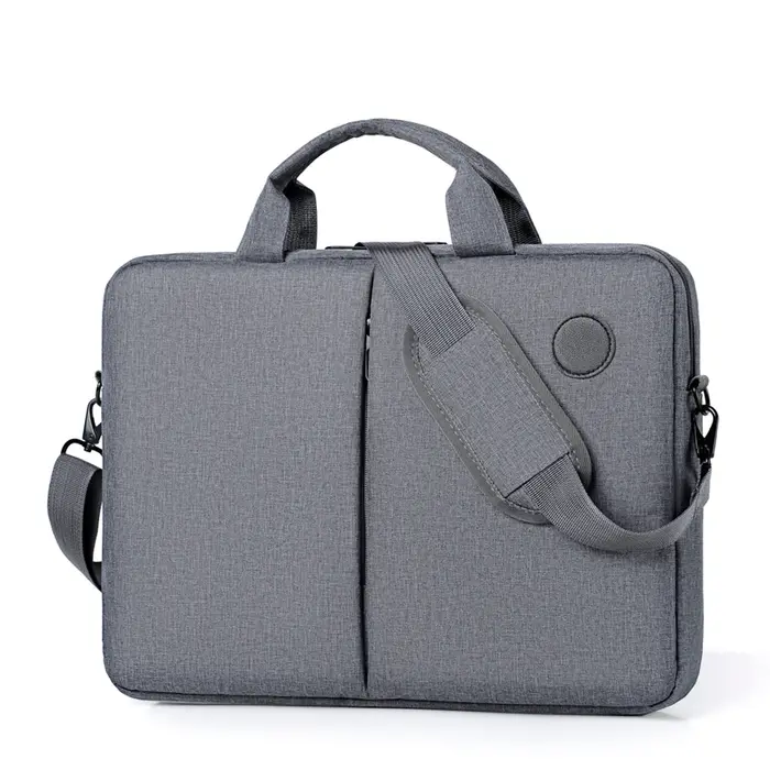 Sac noir pour hommes – Sac à main d'affaires portable à bandoulière, plusieurs compartiments, pour l