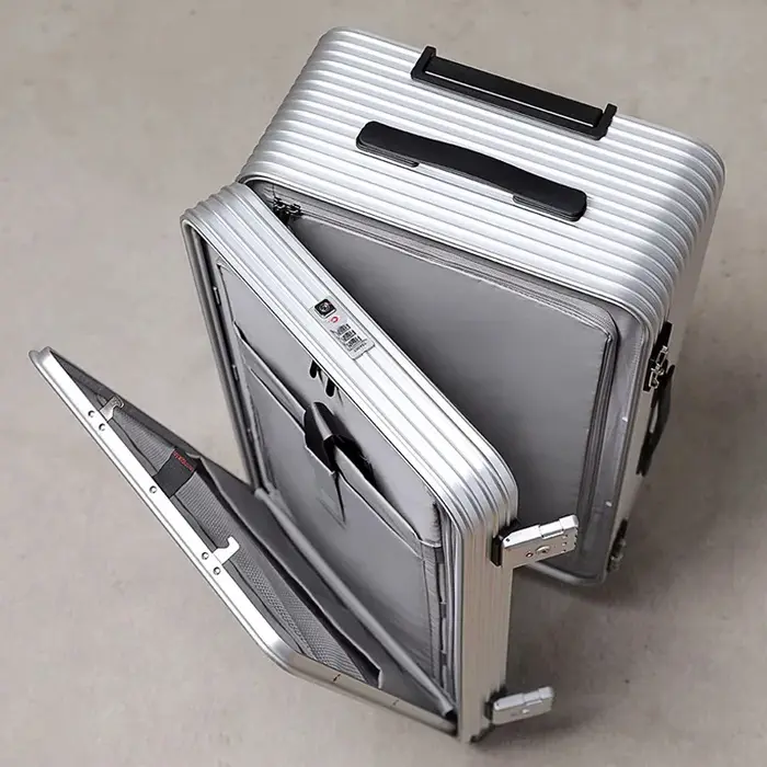 KLQDZMS 20 "24" 26 "28 pouces valise pour hommes tout en aluminium magnésium alliage boîte d'embarqu